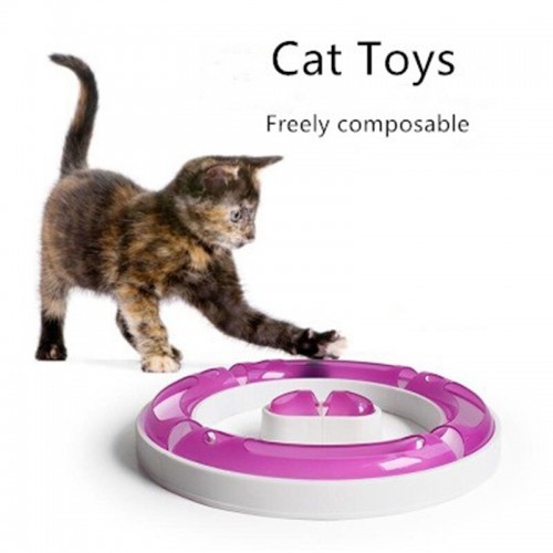 Interactive High Quality Non-Toxic Plastic Cat Chasing Ball Track Toy